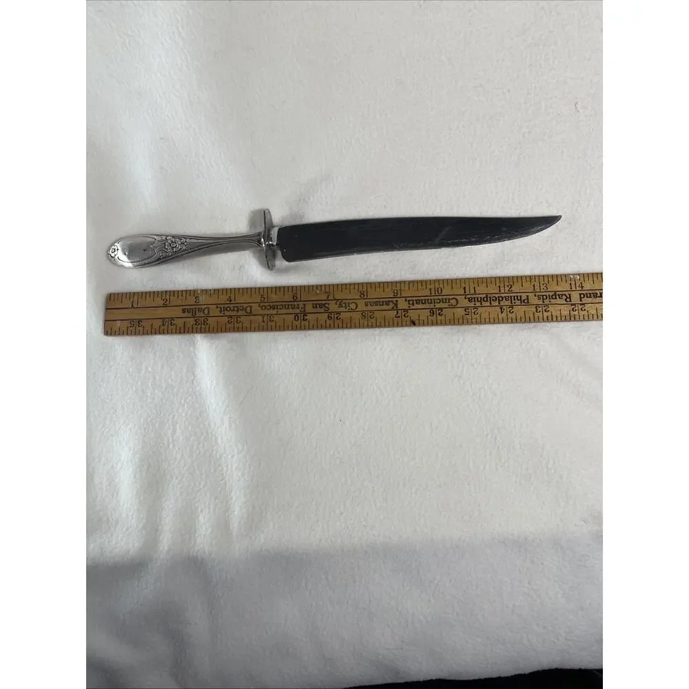 VTG Wallace Sterling Silver / Plated Handle, Stainless Steel Carving Knife